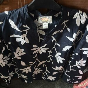 Talbots Floral embroidered tunic